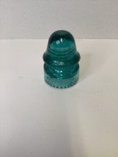 Aqua (Blue/Green) Hemingray Electrical Glass Insulator - Made in USA