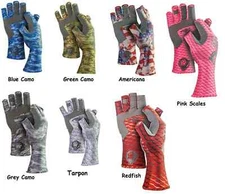 Fish Monkey Half Finger Guide Glove - Choice of Colors and Sizes