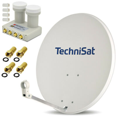 Digitale SAT Anlage   TechniSat 80 cm Spiegel + Opticum Monoblock Quad LNB 0,1dB