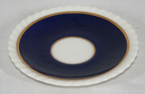 RARE! LENOX GADROON COBALT WITH GOLD BORDERS DEMI / DEMITASSE CUP & SAUCER - Picture 7 of 10