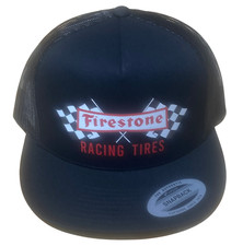 Firestone Racing Tires Black Trucker Hat Drag Racing Sprint Car Nascar Nhra Ahra