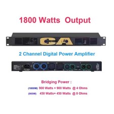 2 Channel Digital Power Amplifier 1800W Output AMP Bridging Function