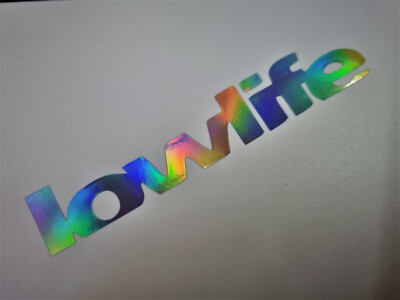 2x Lowlife Aufkleber Chrom Oilfilm Auto Style Sticker Tuning Racing JDM Holo