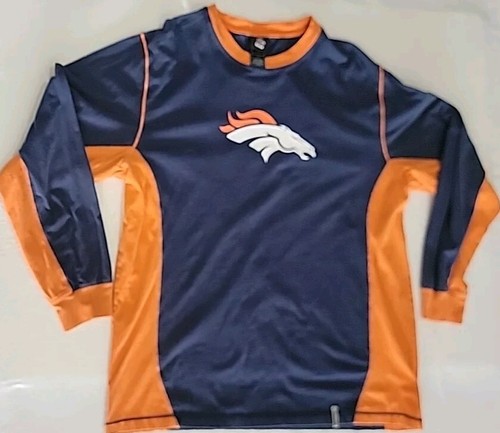 Denver Broncos Blue Orange Reebok NFL Team Apparel Long Sleeve T Adult Size XL - Bild 2 von 9