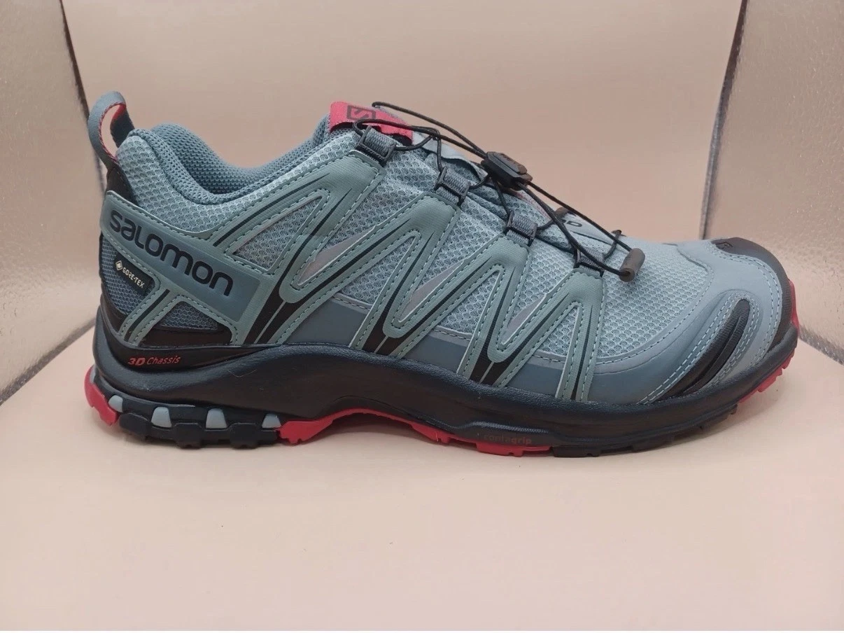 NEW Salomon Mens XA Pro 3D Gore-Tex Waterproof Trail Running Shoes Blue Size 8.5
