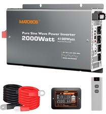2000W Pure Sine Wave Inverter 24V to 120V Power Car Home Solar Truck Camp Motor