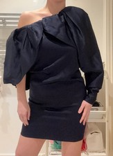 Zara Blue Asymmetric Draped Dress