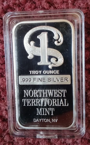 N.W.T.Mint Dayton NV. 999 1 oz Silver Art Bar Top Of Seal Is Opened Proof Like