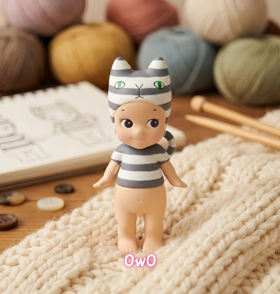 Sonny Angel Creatures Series Donna Wilson Mono Cat Stripe Figure