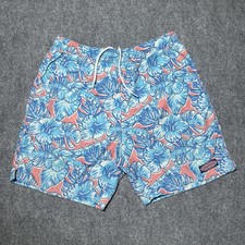 Vineyard Vines Swim Trunks Men S Board Shorts Pink Blue Floral Print Mesh Lined