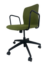 Contemporary Green Wool Adjustable Swivel Chair Commercial Office Furniture