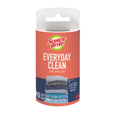 Scotch-Brite Everyday Clean Lint Roller Refill: 4 in x 35.2 ft. / 70 sheets Natu