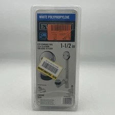 Everbilt Trip Lever Bath Drain 1-1/2" White Polypropylene Pipe Chrome Trim