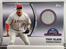 2005 Topps Opening Day Troy Glaus MLB Collection Game Used Worn Jersey Relic