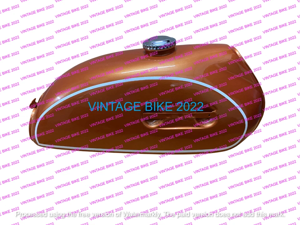 Yamaha CT1 CT 175 1970 Naranja Acero Combustible Gasolina Tanque + Tapón Grifo/APTO PARA Foto 4 de 4