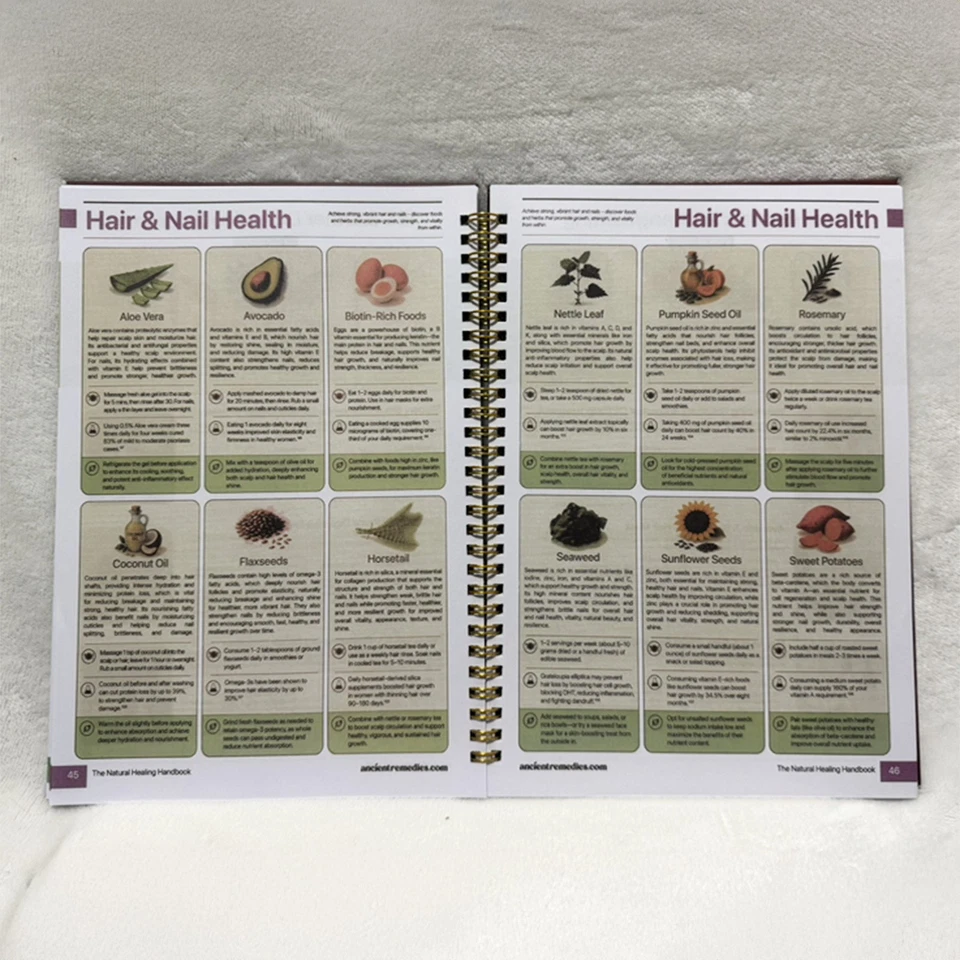 The Natural Healing Handbook, Spiral-Bound Guide for Herbal Remedies and Natural - image 4 of 4