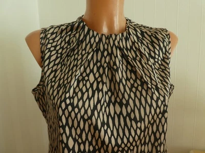 Comma edles Damen Satin-Blusentop Gr. 36, Beige/Schwarz !WIE NEU! - Bild 1 von 4