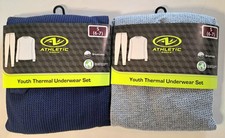 Athletic Works Youth Boys Waffle Thermal Underwear Incl 2 Sets Of 2 Pc Sz 6/7