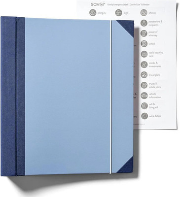 Family Important Document Organizer Folio - Secure Anti-Loss Binder with Multi-P