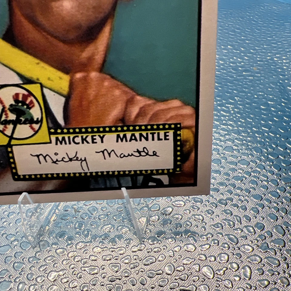 Tarjeta de novato Mickey Mantle 1952 Topps - Tarjeta de novedad. Foto 4 de 4