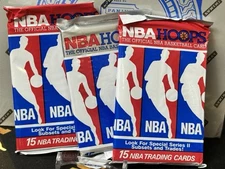 🏀 1990-91 NBA HOOPS (1) UNOPENED PACK MENENDEZ BROTHERS, JORDAN, ROBINSON