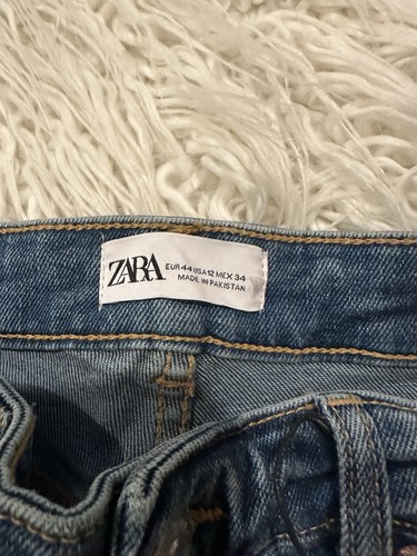 Gr. 12 Zara Damen High Rise Slim Ankle Jeans Denim Neu mit Etikett - Bild 4 von 5