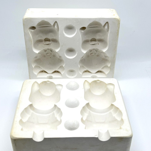 Three Little Pigs Ceramic Slip Casting Mold Double Pigs Pottery Studio Craft