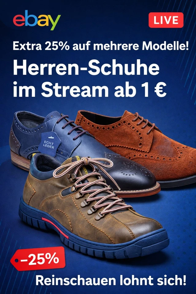 Harrykson Herren Schuhe eBay LIVE -25% Extra Rabatt SALE Leder