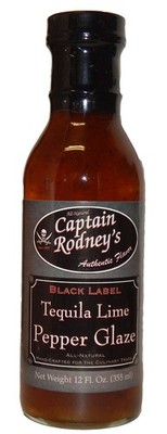 Captain Rodney's Tequila Lime Pepper Glaze 12 Ounce Black Oz Standard Functional