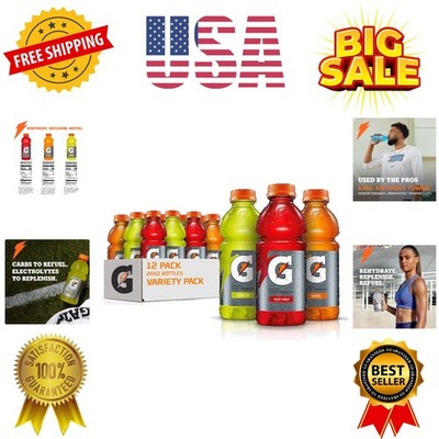 Thirst Quencher Sports Drink, Variety Pack, 20oz Bottles, 12 Pack, Electrolyt...