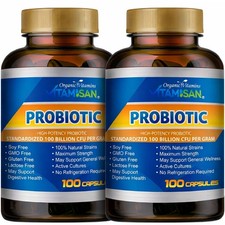 Probiotics 100 Billion CFU Potency Digestive Immune Health 200 Caps NEW
