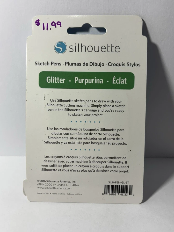 NEW Silhouette Glitter Sketch Pen Set (4x) - Image 2 of 2