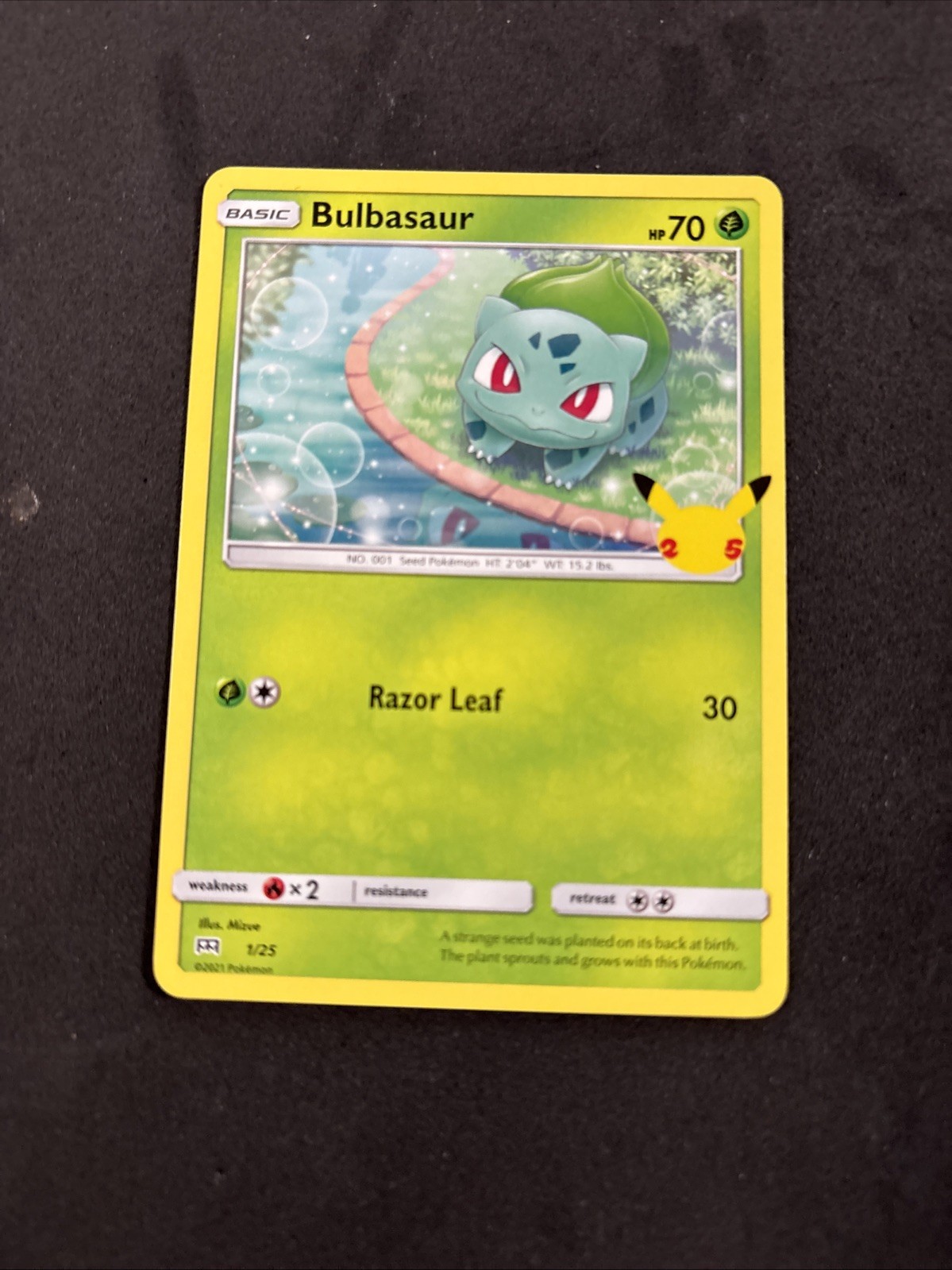 Bulbasaur 1/25 Promo McDonald's 25th Anniversary Promos NM