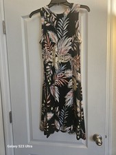 Karen Kane Dress Womens Small Black Multicolor Floral Lined Light Weight