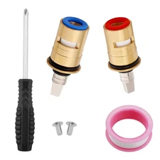 1/4-Turn Cold Hot Valve Cartridge Kit Short Stem For Exposed Caps 1-099XKJKABNF