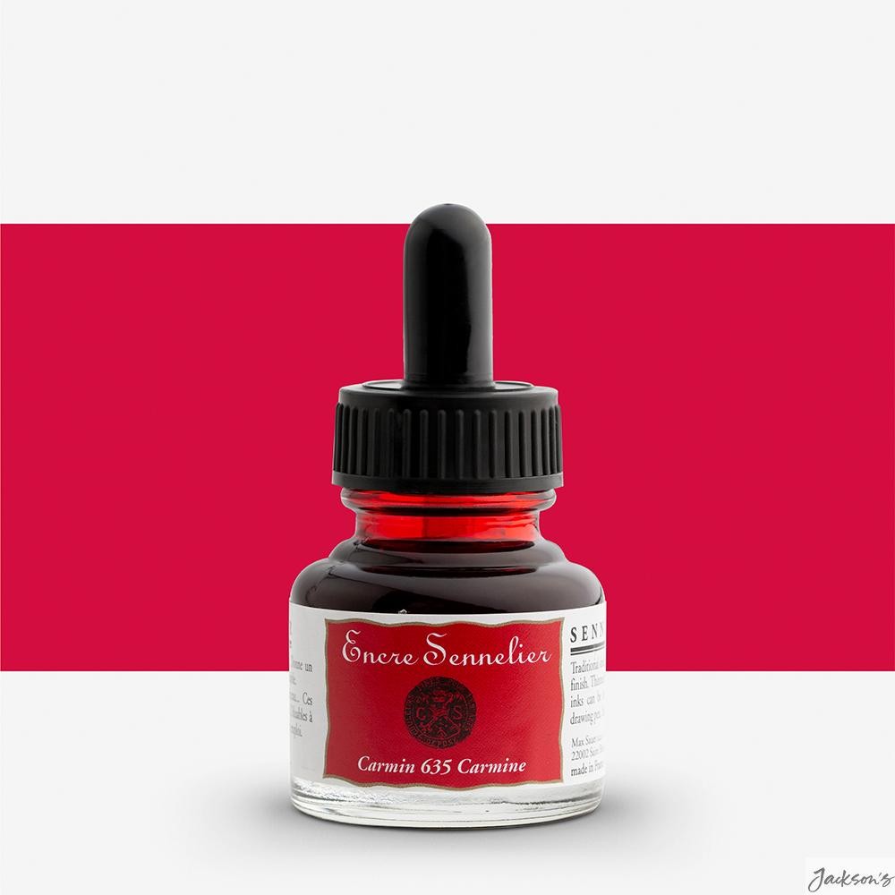 Sennelier Carmine Calligraphy Ink Shellac 30ml For Drawing Wash And Dip Pens