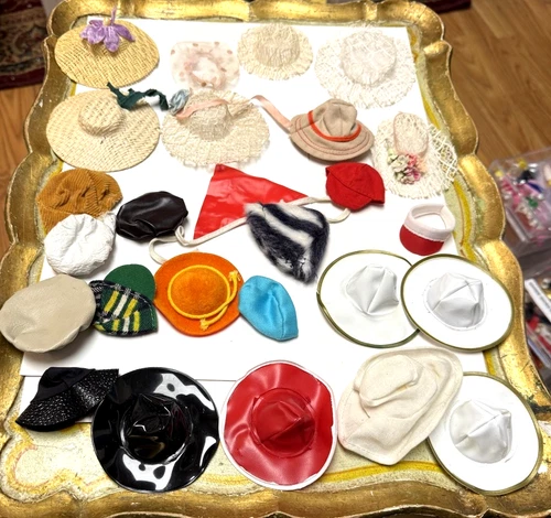 VINTAGE CLONE BARBIE DOLL WENDY LILLI BILD BABS TRESSY SHILLMAN ELITE HATS LOT