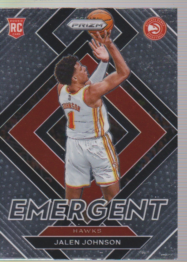 2021-22 Panini Prizm #18 Jalen Johnson Atlanta Hawks Emergent