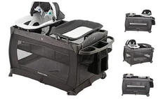  Deluxe Nursery Center Comfortable Playard for Babies (Grey) grey