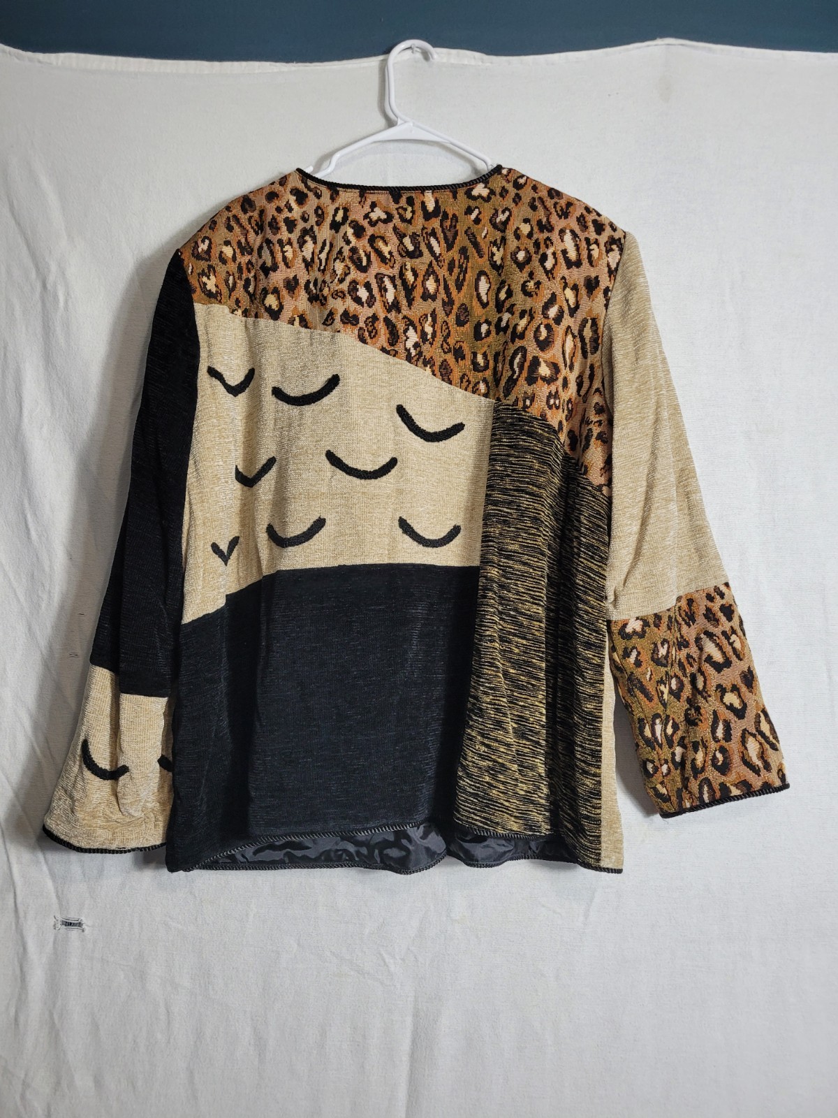 Vtg Patchwork Jacket Tapestry Plus Embroidered Qu… - image 2