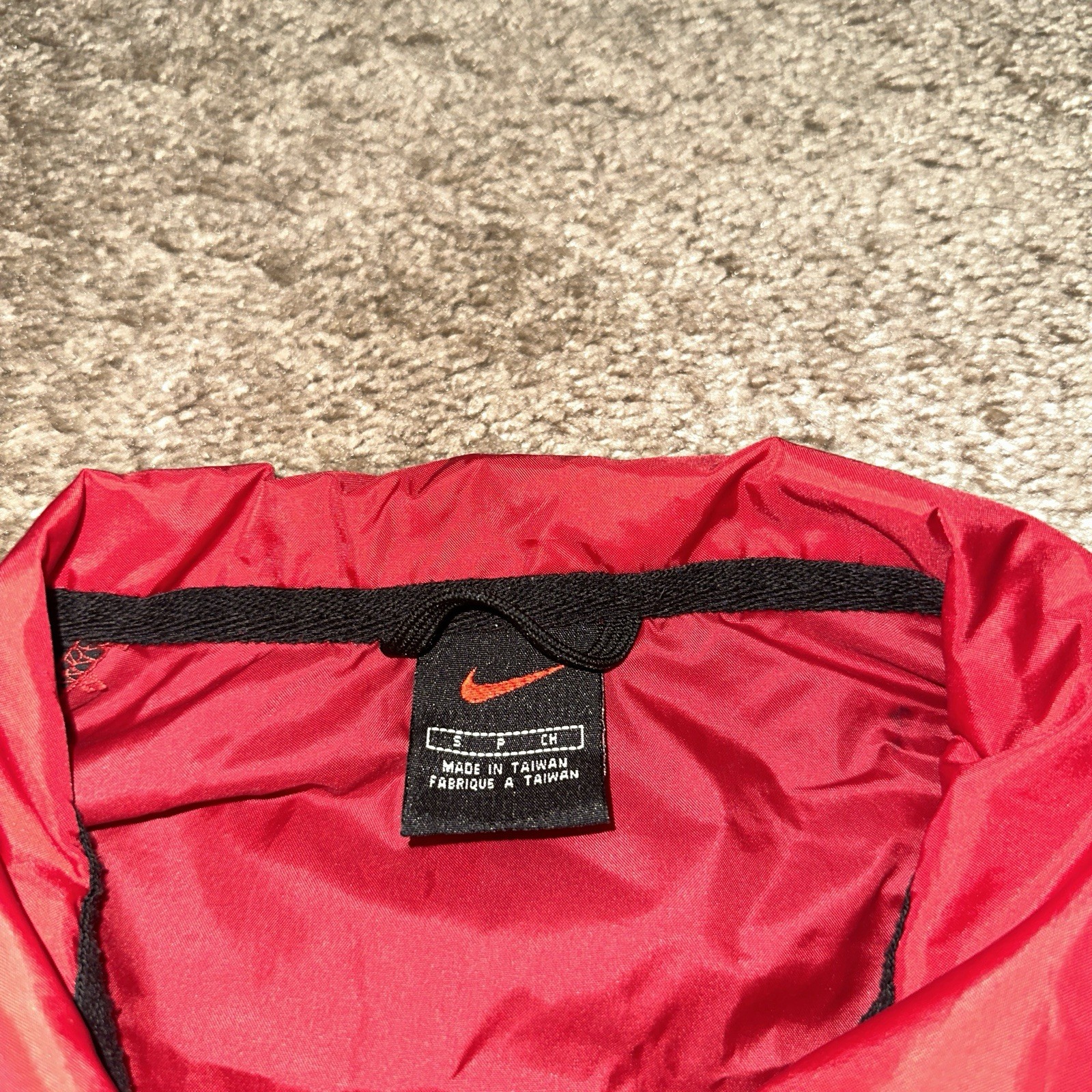 SACAI X NIKE Giacca a vento Nike vintage uomo piccola full zip nylon a righe logo swoosh anni 90