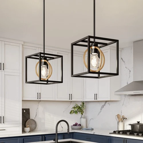 Kew Gardens Pendant Light, 8.5 Inch Convertible Hanging Ceiling Fixture for K... - Picture 2 of 5