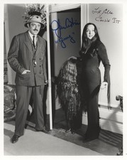 "The Addams Family" cast photo SIGNED John Astin Felix Silla w/Coa
