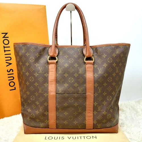 Louis Vuitton Tote Bag Sac Weekend M42425 Used Authentic Leather Daily From Jap