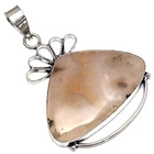 Pendant Montana Agate Gemstone Gift For Her Silver Jewelry 2.25"