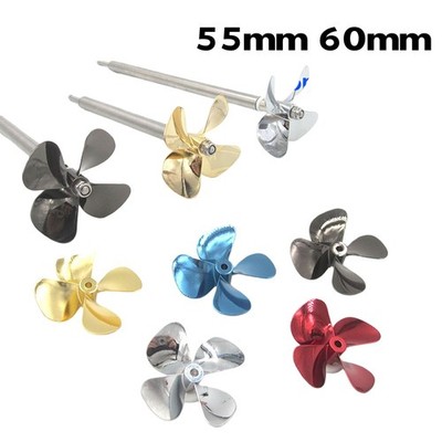 4 Blatt Zinklegierung Metall Propeller Schiffsschraube 55/60mm Für RC Boot Model
