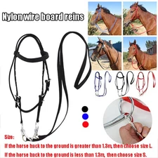 Snaffle Cavesson Horse Riding Bridle With Reins Adjustable Horse Halters ↟