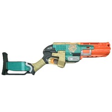 NERF Zombie Strike Sledgefire Dart Blaster Orange Teal Beige - no shells