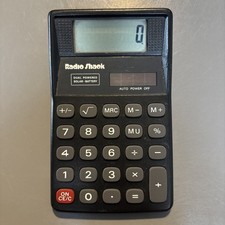 Vintage Radio Shack EC-438 Calculator Solar Battery Powered - Works