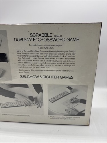 Vintage 1975 Scrabble Duplicate Crossword Game Word Tile Game NIB - Picture 7 of 8